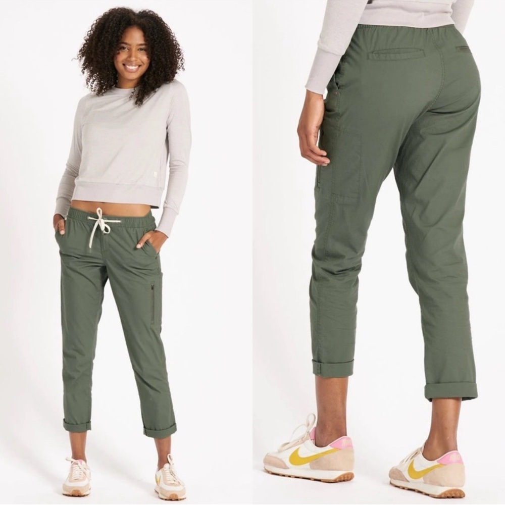 Vuori Green Cropped Ankle Pants